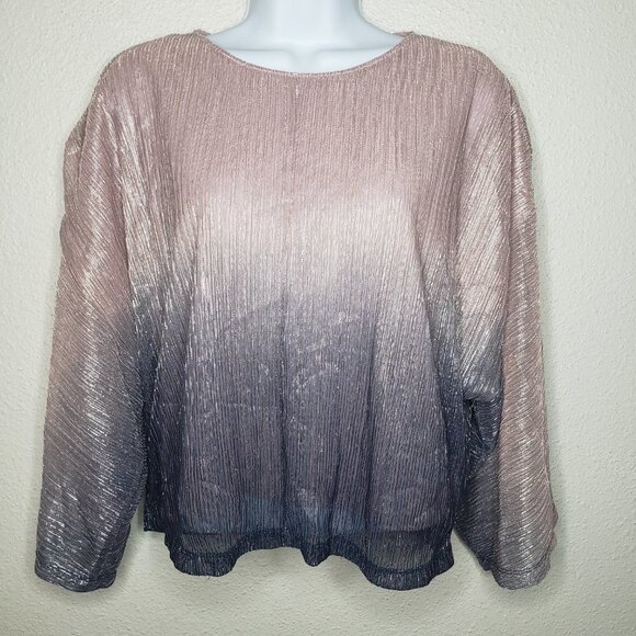 Anthropologie Women's Serena Ombre Top, Metalic Sz XS (1141) - Picture 2 of 7